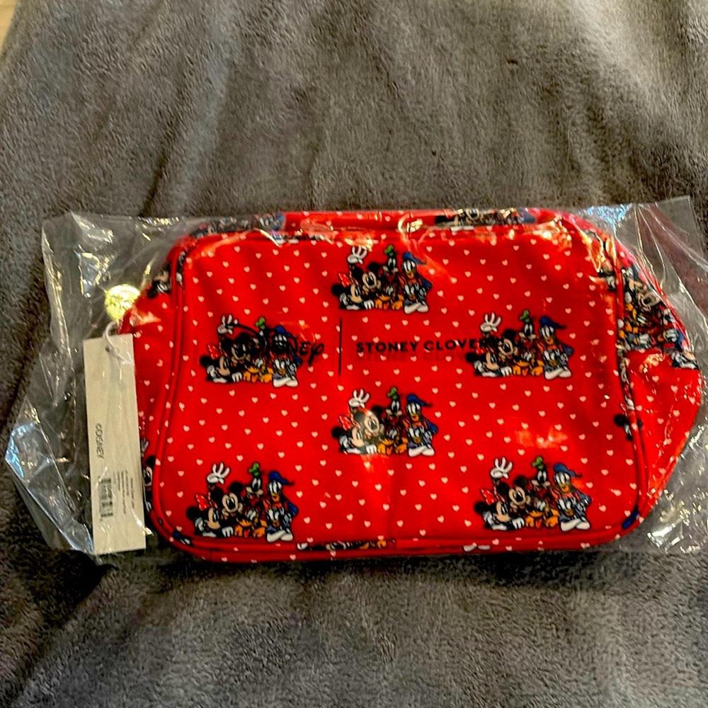 Brand New Stoney Clover Lane‎ SCL Friends Forever Disney Mickey Large Pouch Red
